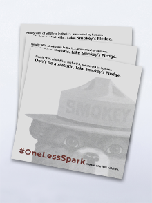 Smokey Bear Sticky Notepads (pack of 25)