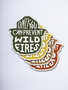 Smokey Bear 4” Decals (pack of 25)