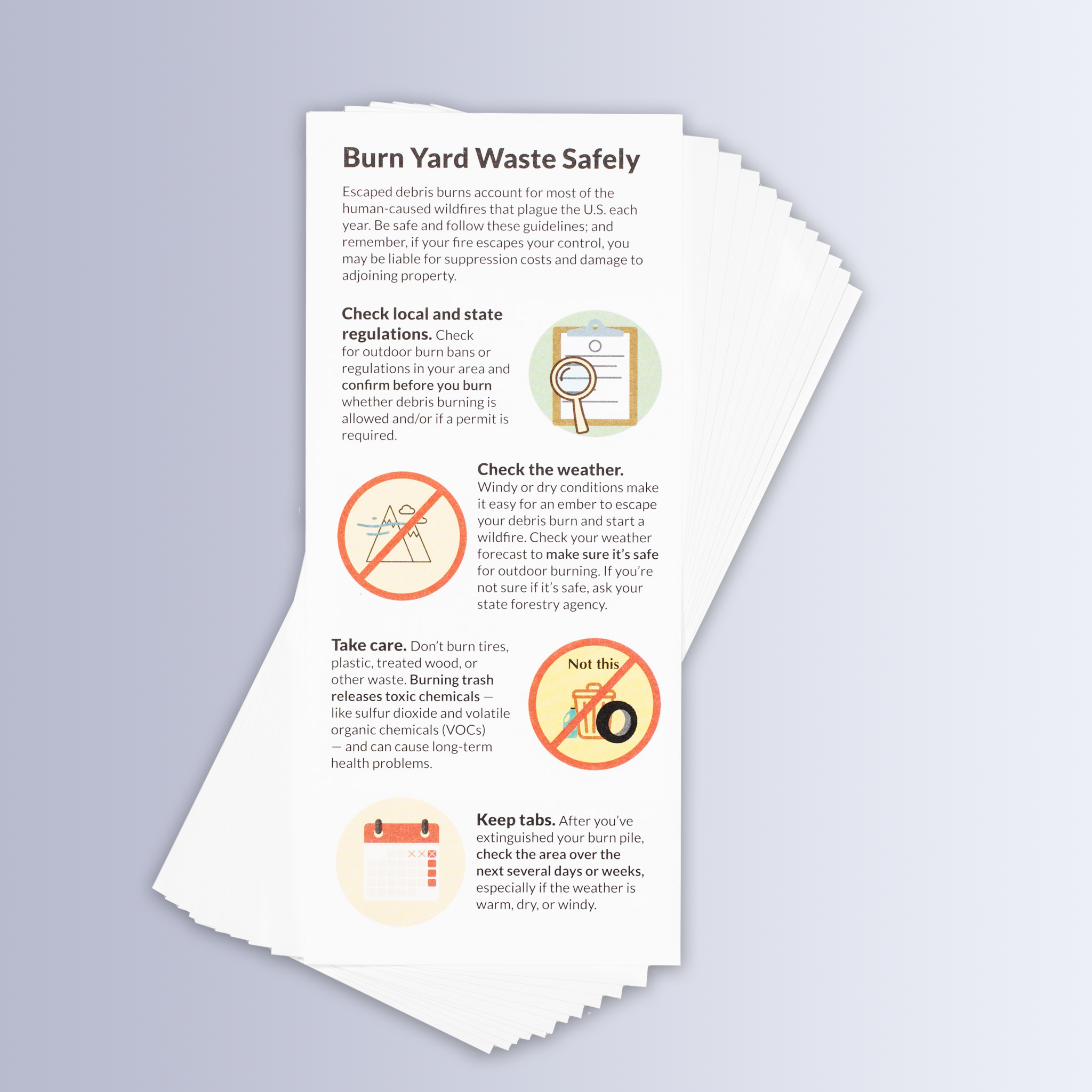 Safe Debris Burning Flyer (pack of 200)